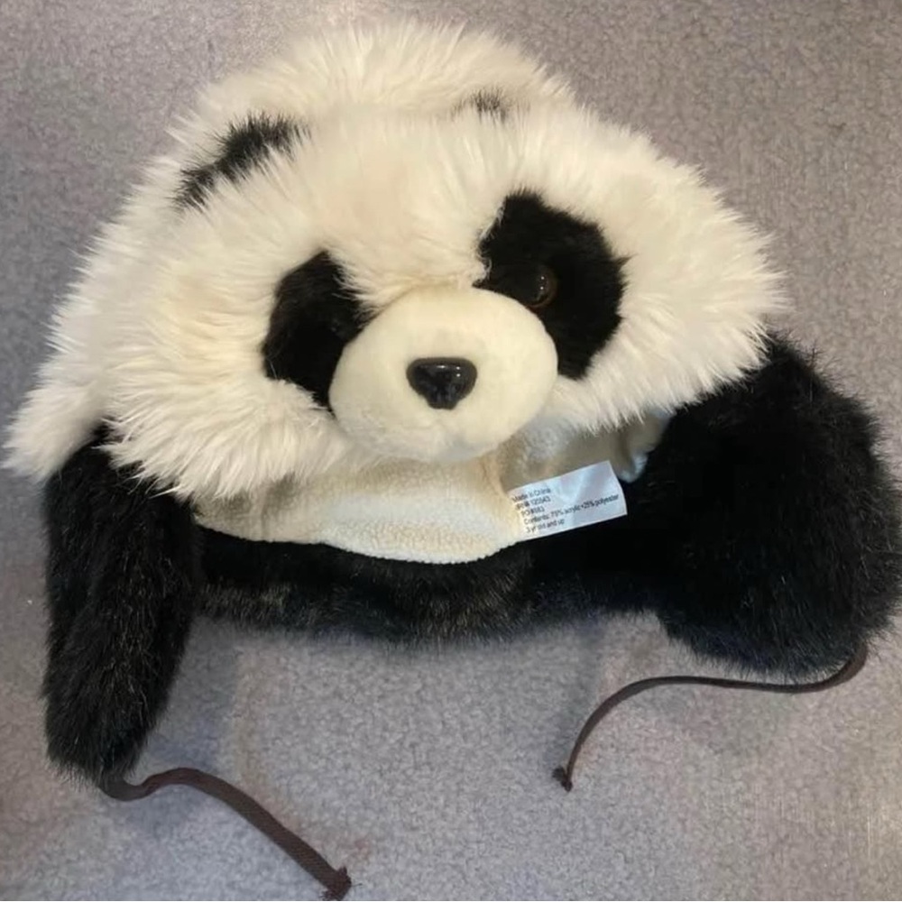 Panda Plushie Hat for Kids